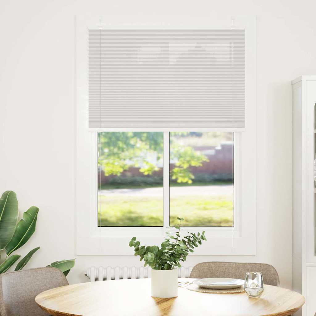 Tenda Plissettata Grigio Chiaro 90x100 cm Larghezza Tessuto | homemem39