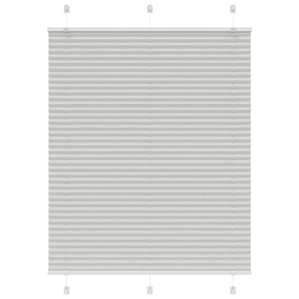 Tenda Plissettata Grigio Chiaro 110x100 cm Larghezza Tessuto