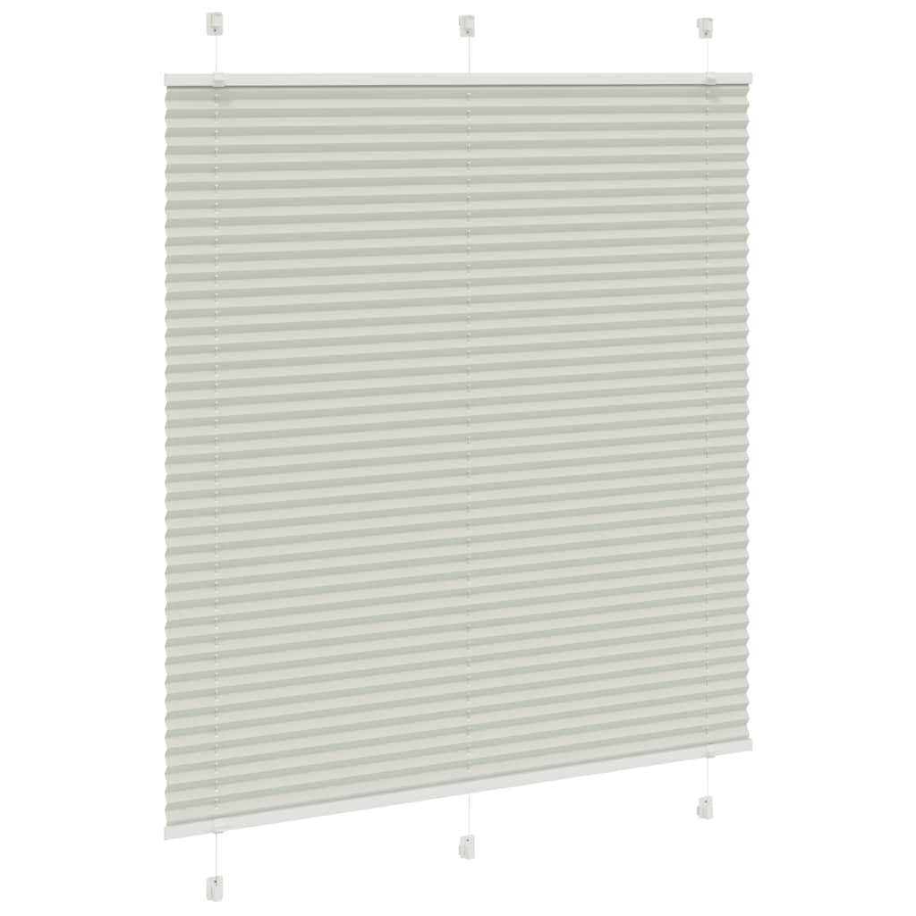 Tenda Plissettata Grigio Chiaro 120x100 cm Larghezza Tessuto | homemem39