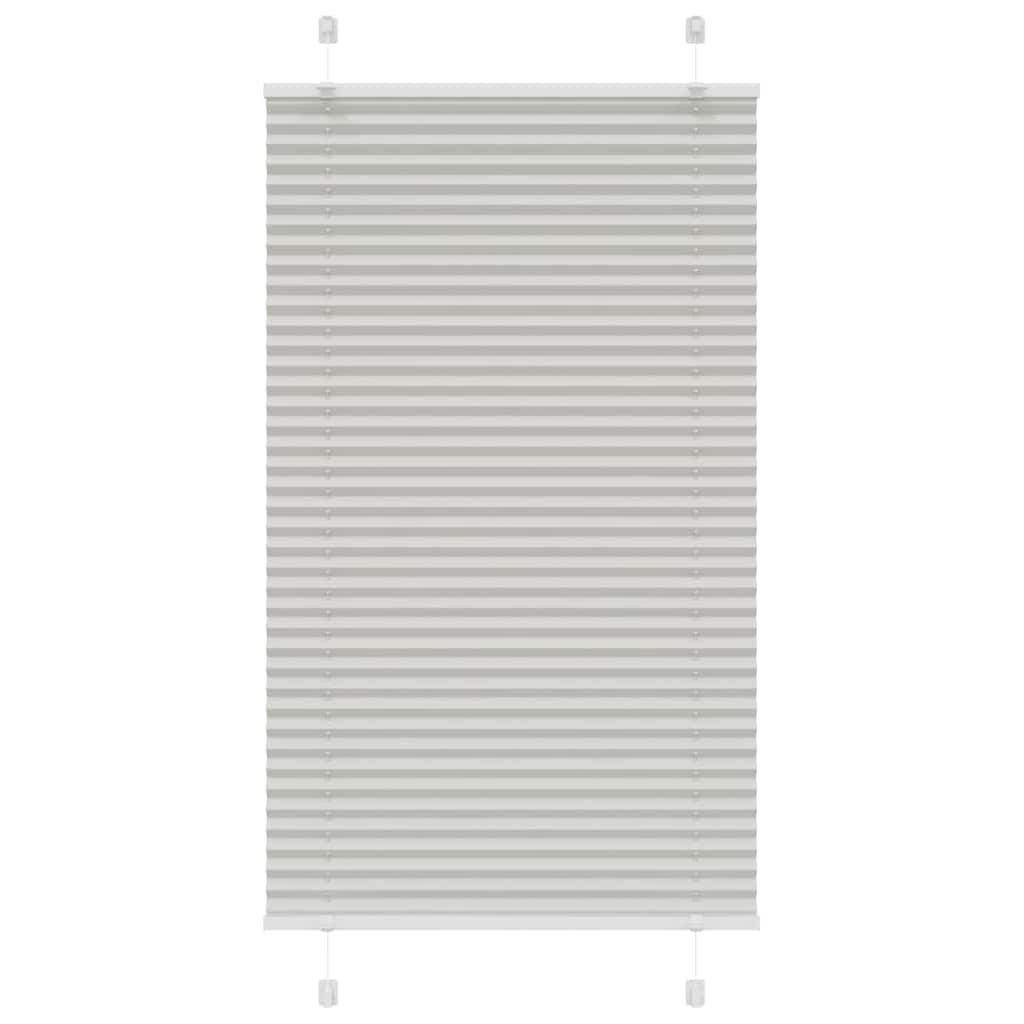 Tenda Plissettata Grigio Chiaro 80x150 cm Larghezza Tessuto