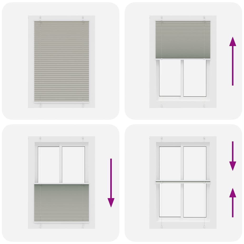 Tenda Plissettata Grigio Chiaro 90x150 cm Larghezza Tessuto | homemem39