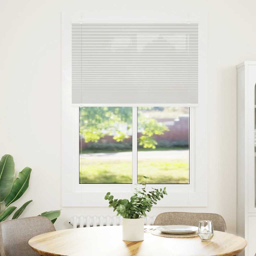 Tenda Plissettata Grigio Chiaro 100x150 cm Larghezza Tessuto | homemem39