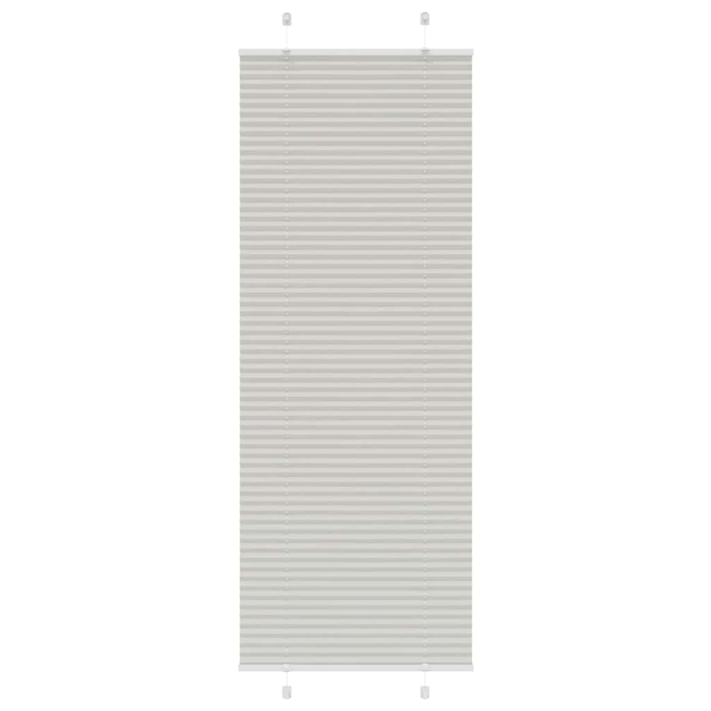 Tenda Plissettata Grigio Chiaro 75x200 cm Larghezza Tessuto