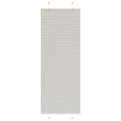 Tenda Plissettata Grigio Chiaro 75x200 cm Larghezza Tessuto