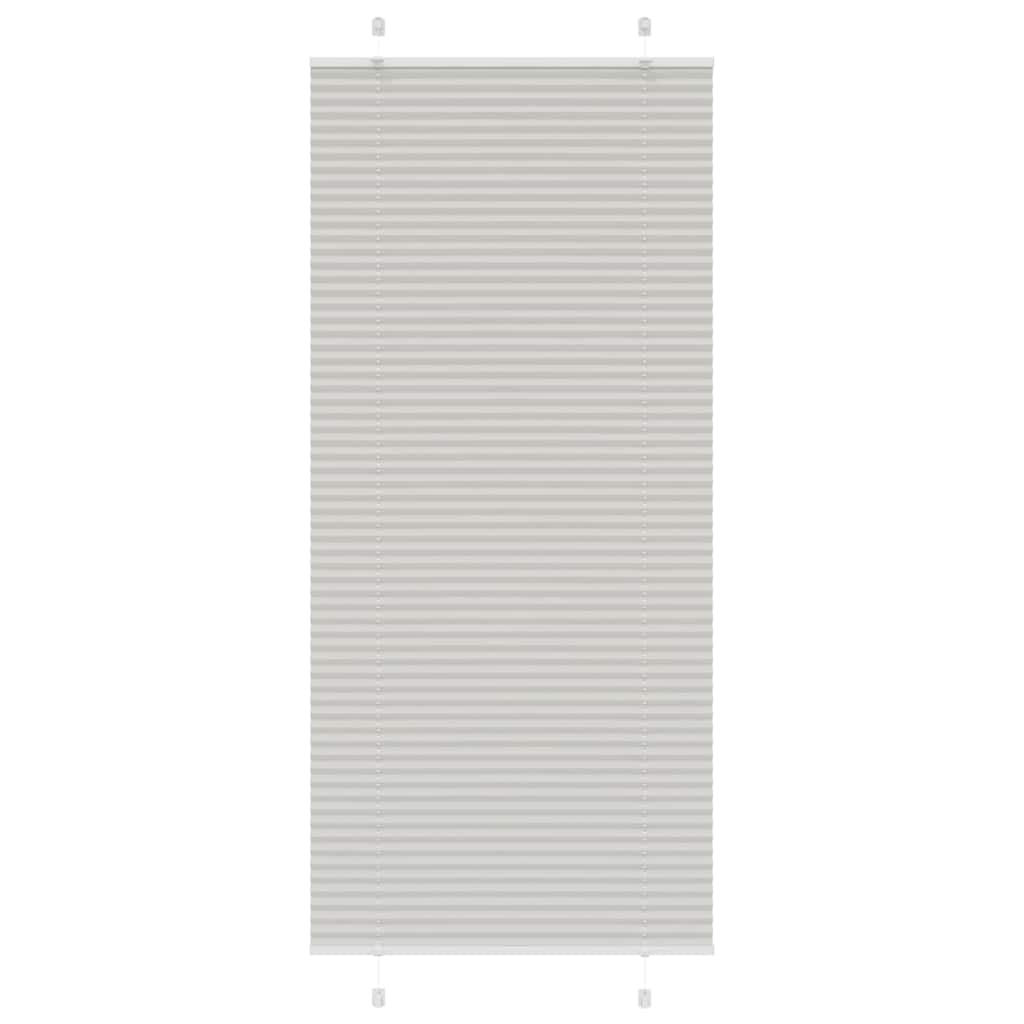 Tenda Plissettata Grigio Chiaro 90x200 cm Larghezza Tessuto