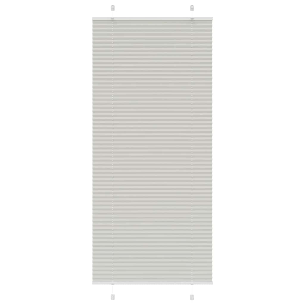 Tenda Plissettata Grigio Chiaro 95x200 cm Larghezza Tessuto | homemem39