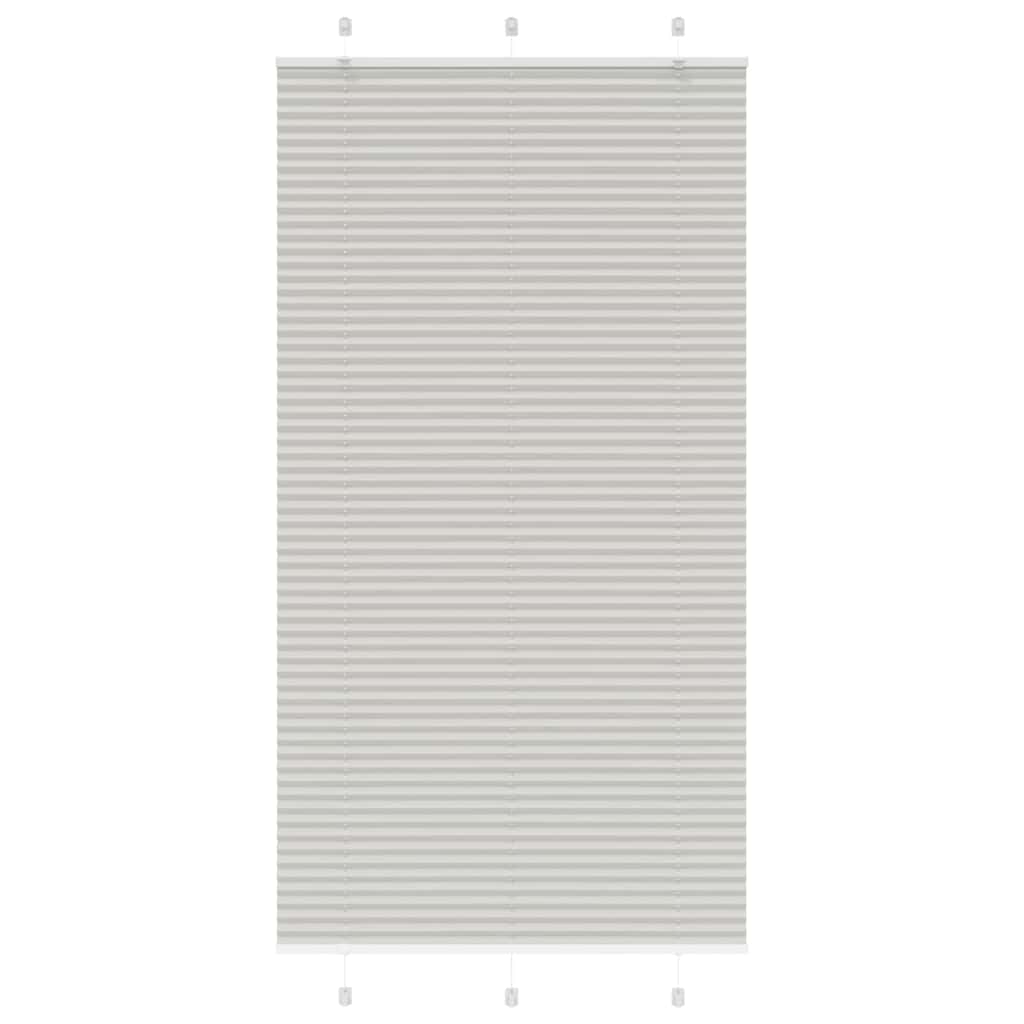 Tenda Plissettata Grigio Chiaro 105x200 cm Larghezza Tessuto