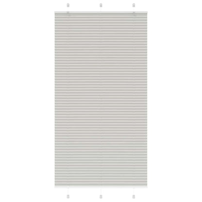 Tenda Plissettata Grigio Chiaro 105x200 cm Larghezza Tessuto