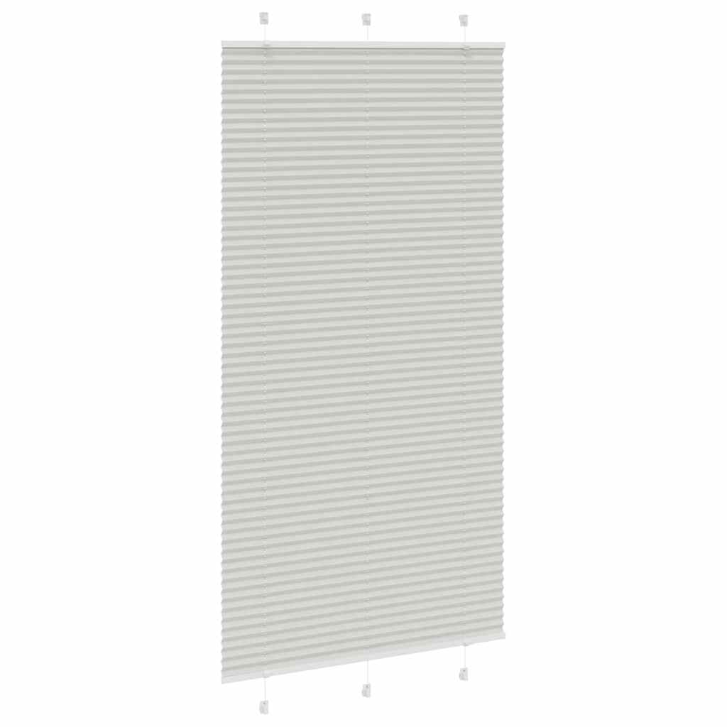 Tenda Plissettata Grigio Chiaro 105x200 cm Larghezza Tessuto | homemem39