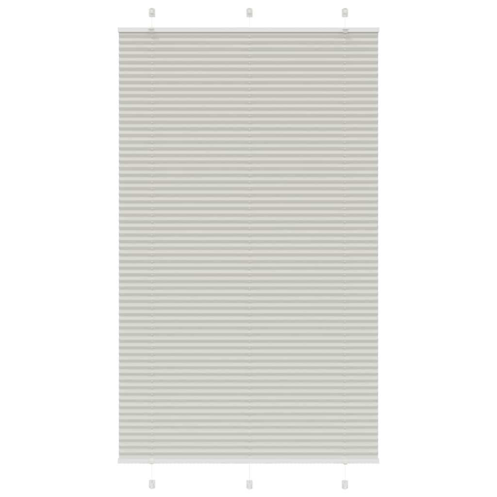 Tenda Plissettata Grigio Chiaro 115x200 cm Larghezza Tessuto
