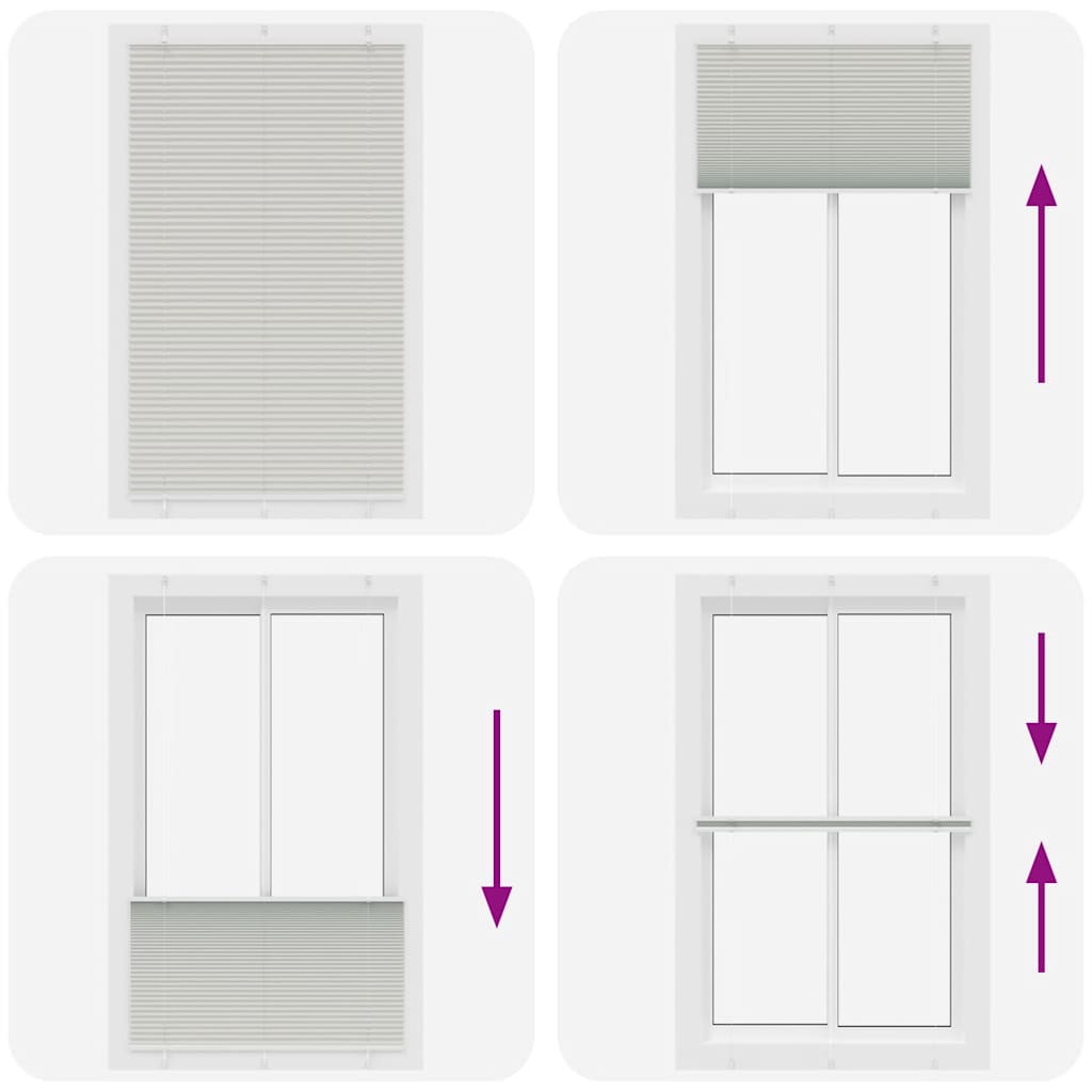 Tenda Plissettata Grigio Chiaro 120x200 cm Larghezza Tessuto | homemem39