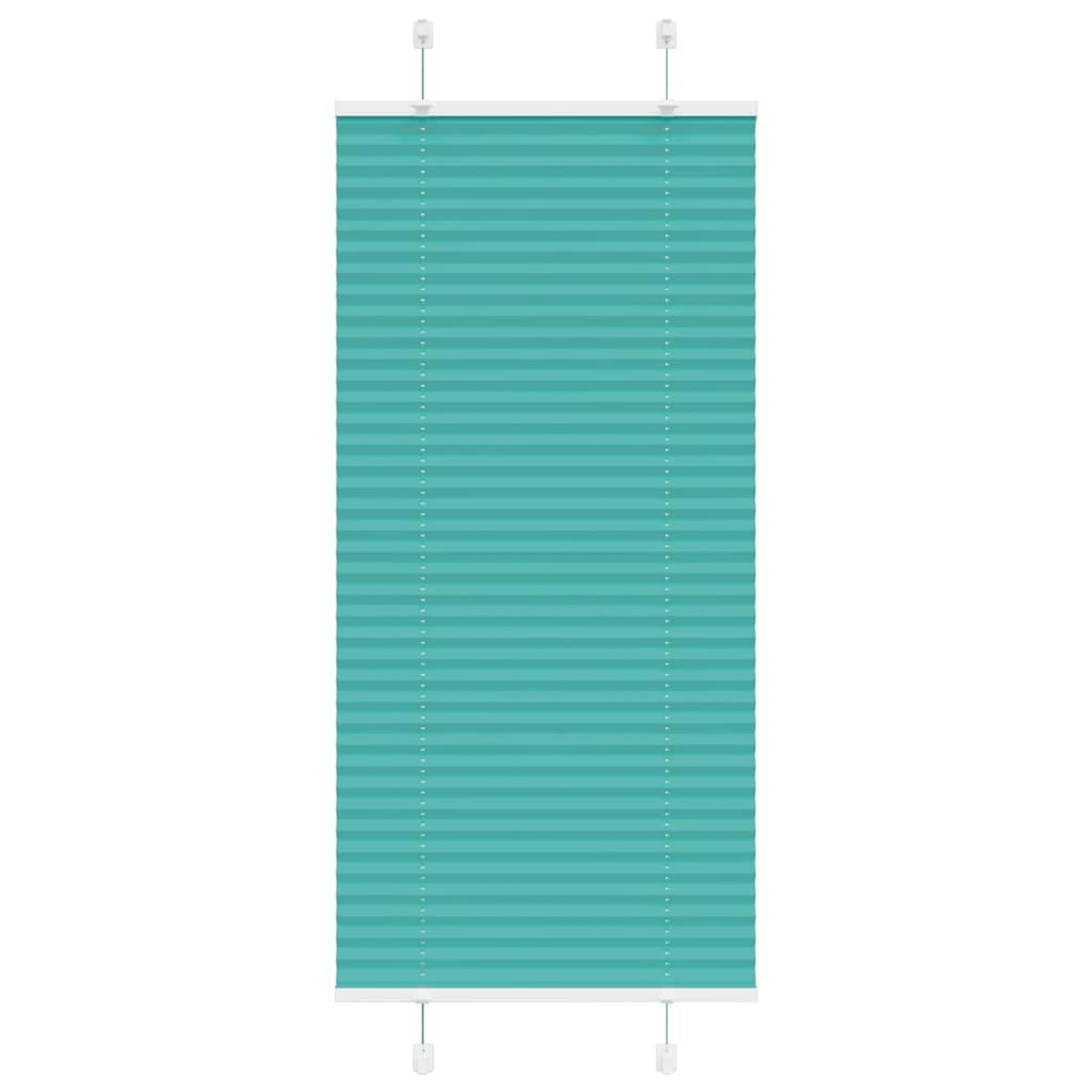 Tenda Plissettata Verde petrolio 65x100 cm Larghezza Tessuto