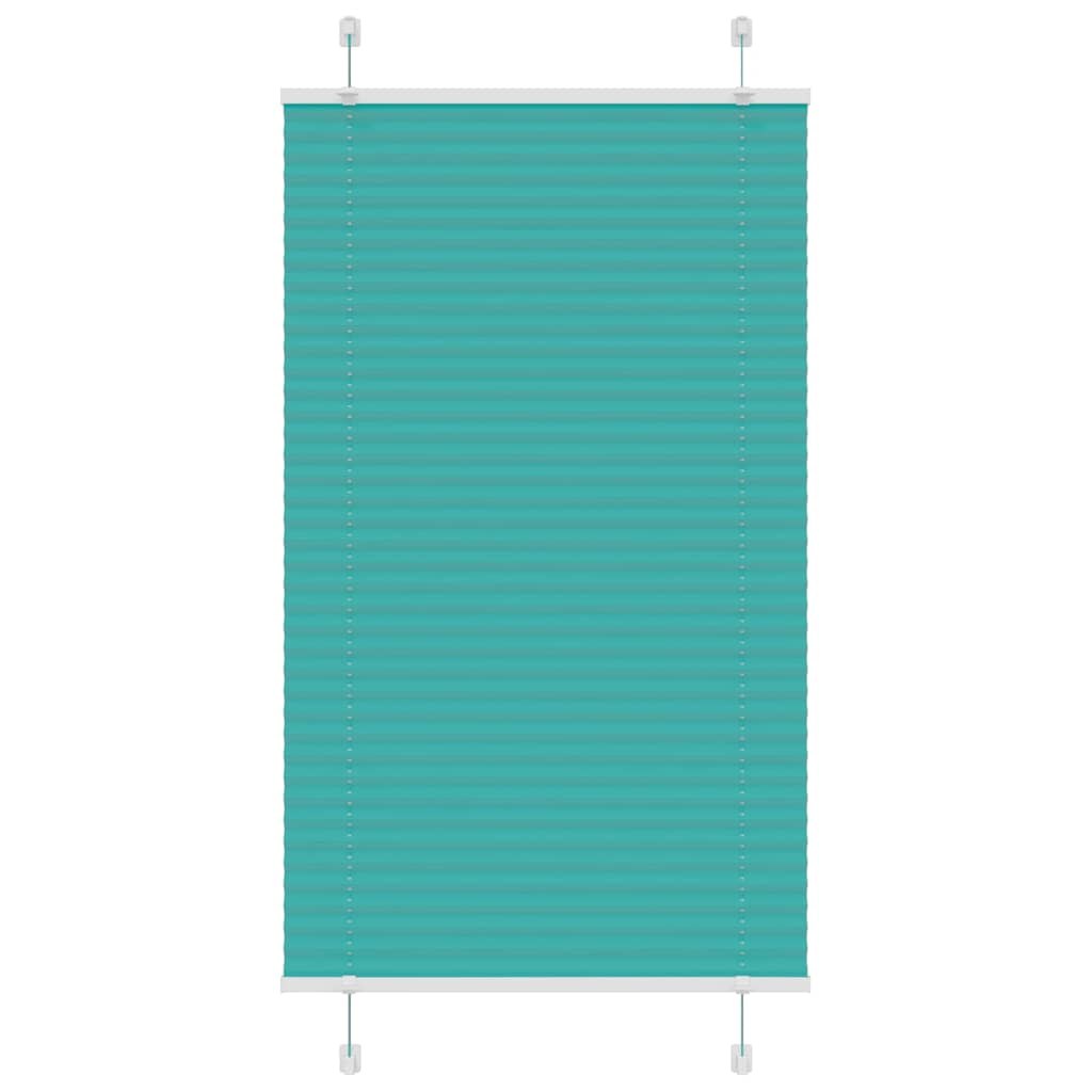 Tenda Plissettata Verde petrolio 75x100 cm Larghezza Tessuto