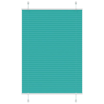 Tenda Plissettata Verde petrolio 100x100 cm Larghezza Tessuto
