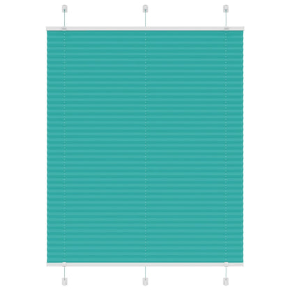 Tenda Plissettata Verde petrolio 110x100 cm Larghezza Tessuto