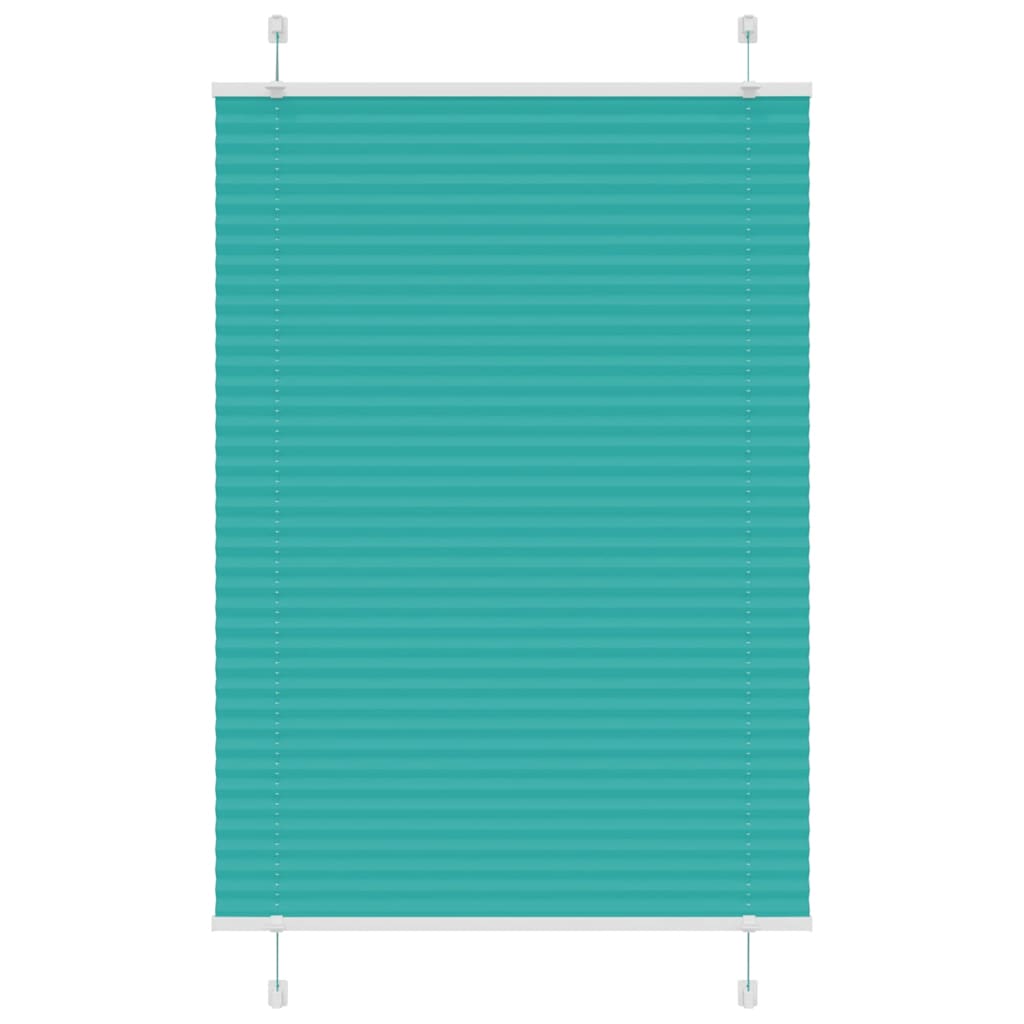 Tenda Plissettata Verde petrolio 95x150 cm Larghezza Tessuto
