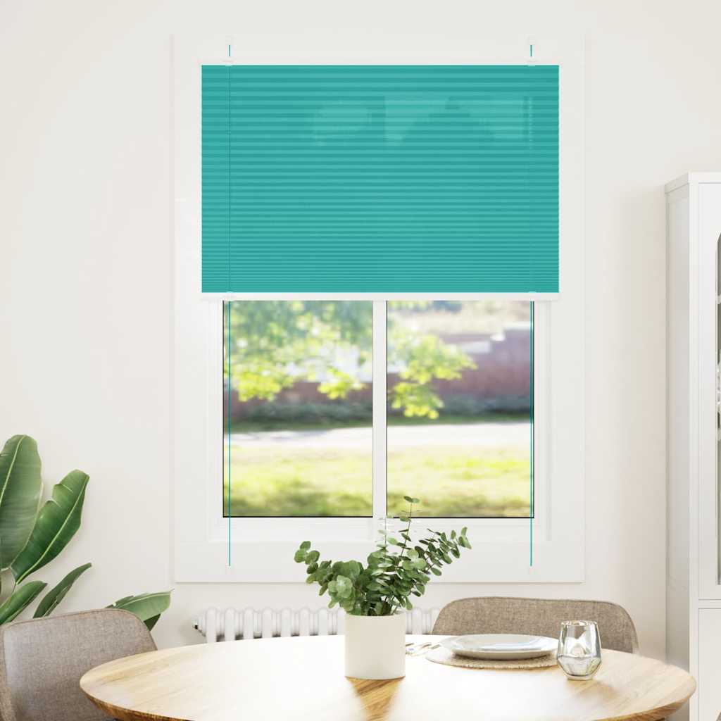 Tenda Plissettata Verde petrolio 100x150 cm Larghezza Tessuto | homemem39