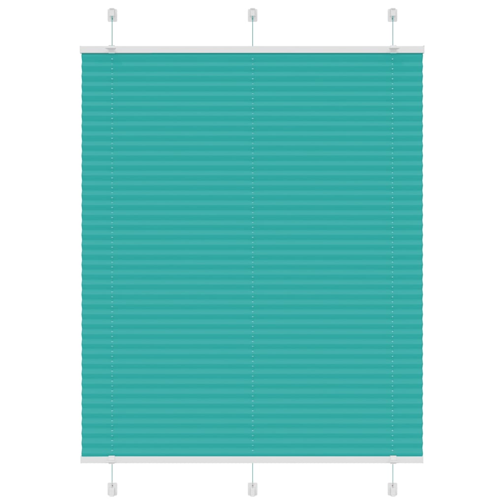 Tenda Plissettata Verde petrolio 105x150 cm Larghezza Tessuto