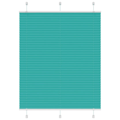 Tenda Plissettata Verde petrolio 105x150 cm Larghezza Tessuto