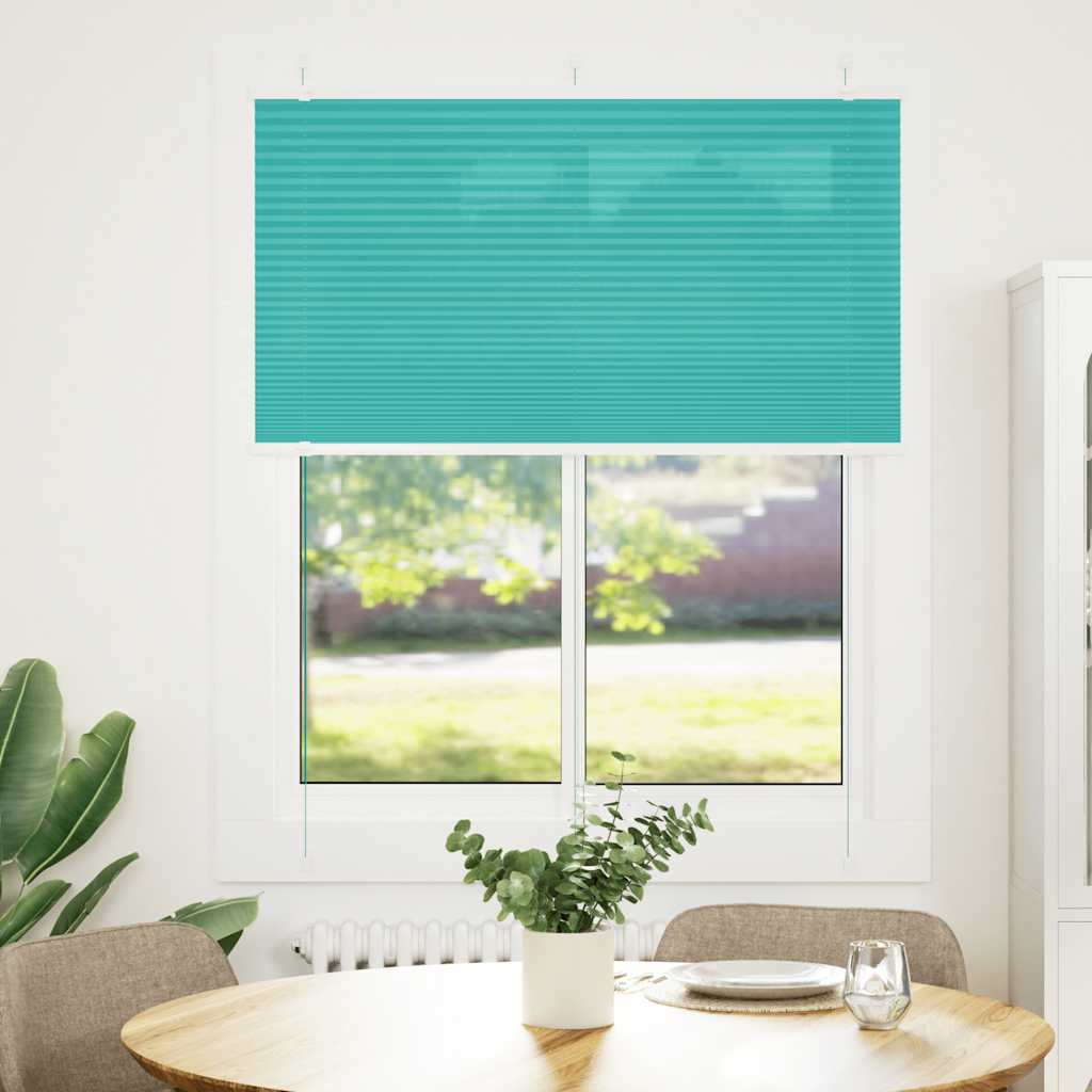 Tenda Plissettata Verde petrolio 105x150 cm Larghezza Tessuto | homemem39