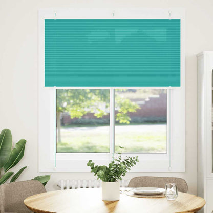 Tenda Plissettata Verde petrolio 115x150 cm Larghezza Tessuto | homemem39