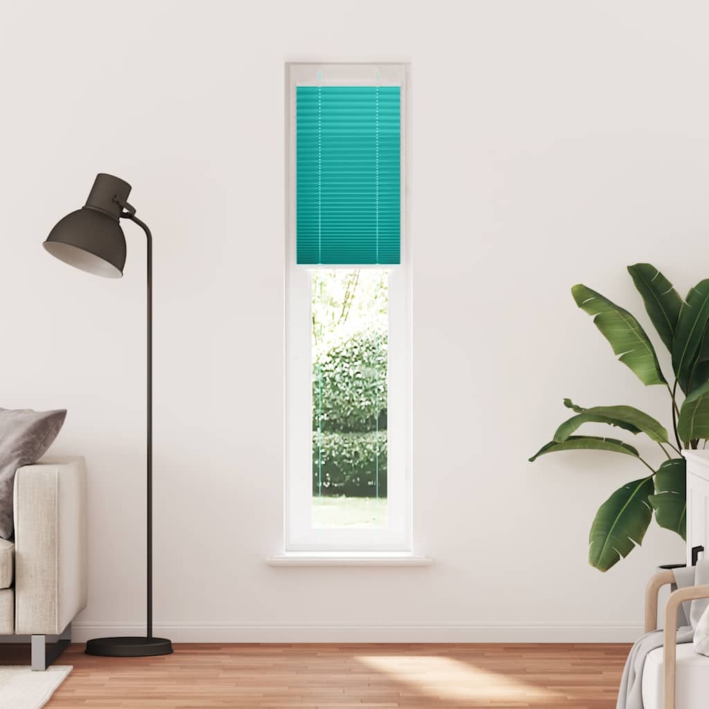 Tenda Plissettata Verde petrolio 45x200 cm Larghezza Tessuto | homemem39
