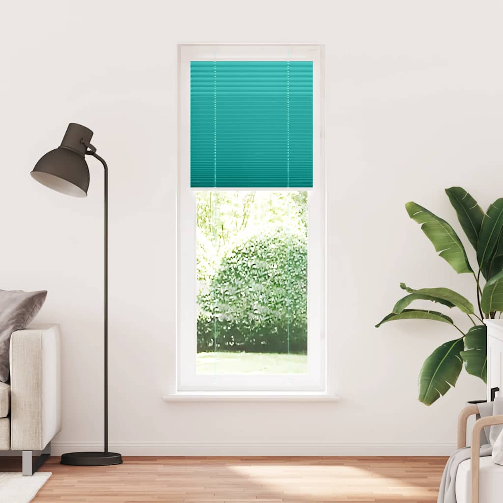 Tenda Plissettata Verde petrolio 70x200 cm Larghezza Tessuto | homemem39