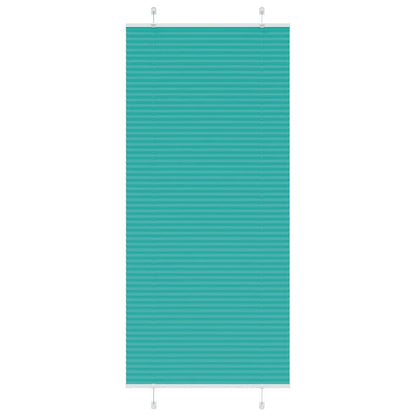 Tenda Plissettata Verde petrolio 90x200 cm Larghezza Tessuto