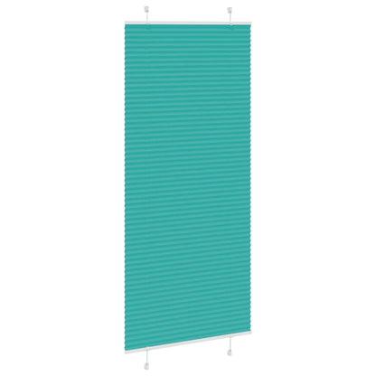 Tenda Plissettata Verde petrolio 90x200 cm Larghezza Tessuto | homemem39