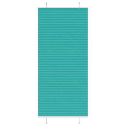 Tenda Plissettata Verde petrolio 95x200 cm Larghezza Tessuto