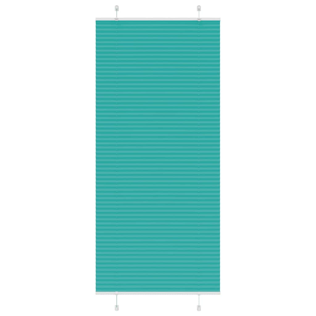Tenda Plissettata Verde petrolio 100x200 cm Larghezza Tessuto
