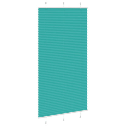 Tenda Plissettata Verde petrolio 105x200 cm Larghezza Tessuto | homemem39