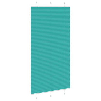 Tenda Plissettata Verde petrolio 110x200 cm Larghezza Tessuto | homemem39