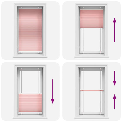 Tenda Plissettata Rosa 70x100 cm Larghezza Tessuto 69,4 cm | homemem39