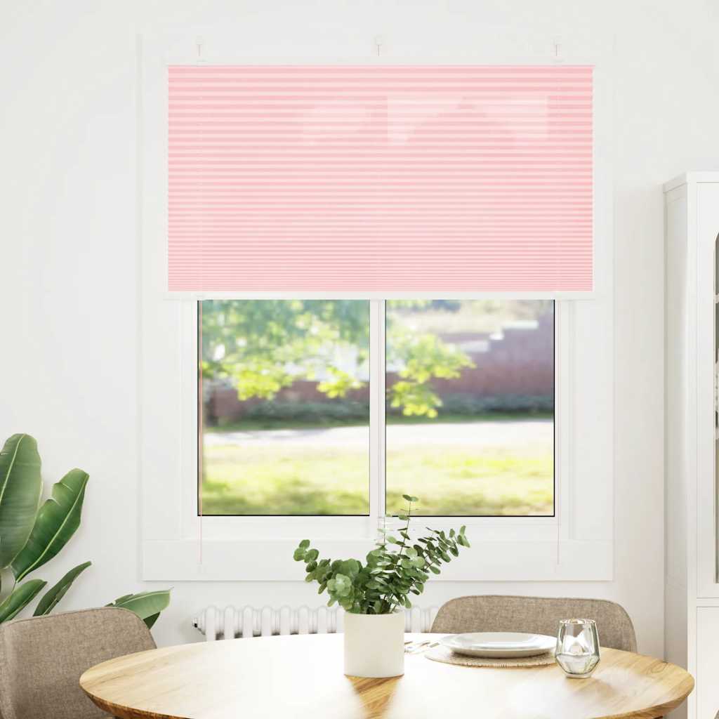 Tenda Plissettata Rosa 105x100 cm Larghezza Tessuto 104,4 cm | homemem39