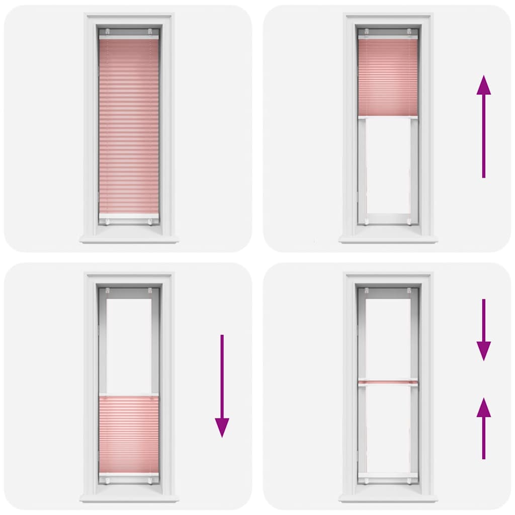 Tenda Plissettata Rosa 45x150 cm Larghezza Tessuto 44,4 cm | homemem39