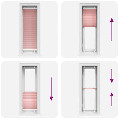 Tenda Plissettata Rosa 45x150 cm Larghezza Tessuto 44,4 cm | homemem39