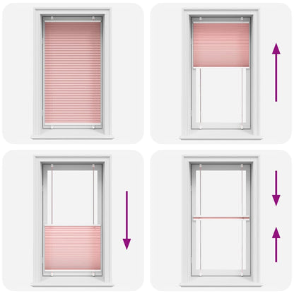 Tenda Plissettata Rosa 75x150 cm Larghezza Tessuto 74,4 cm | homemem39