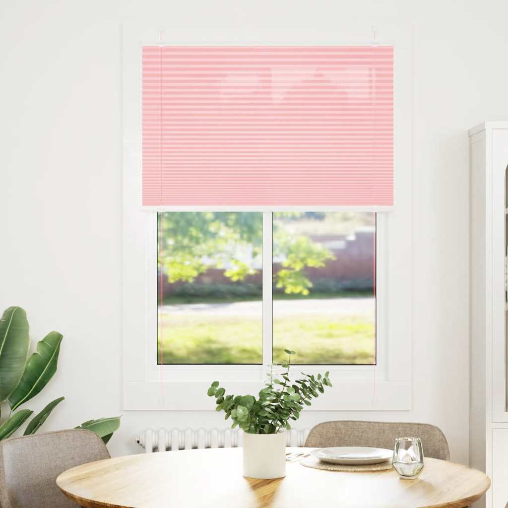 Tenda Plissettata Rosa 95x150 cm Larghezza Tessuto 94,4 cm | homemem39