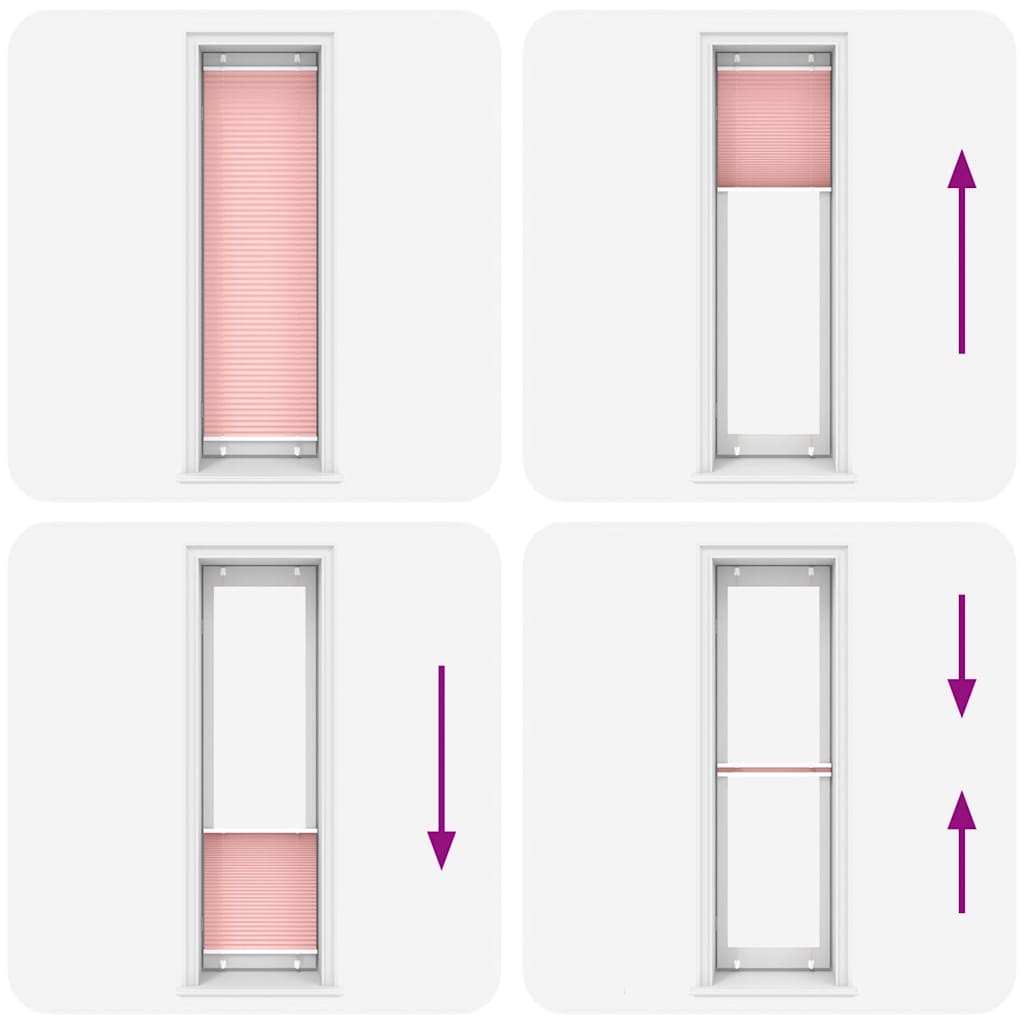 Tenda Plissettata Rosa 60x200 cm Larghezza Tessuto 59,4 cm | homemem39