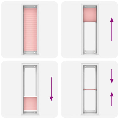 Tenda Plissettata Rosa 60x200 cm Larghezza Tessuto 59,4 cm | homemem39