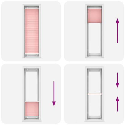 Tenda Plissettata Rosa 65x200 cm Larghezza Tessuto 64,4 cm | homemem39