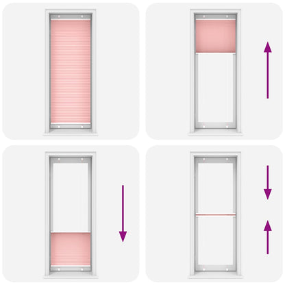 Tenda Plissettata Rosa 75x200 cm Larghezza Tessuto 74,4 cm | homemem39