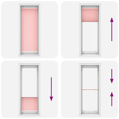 Tenda Plissettata Rosa 80x200 cm Larghezza Tessuto 79,4 cm | homemem39