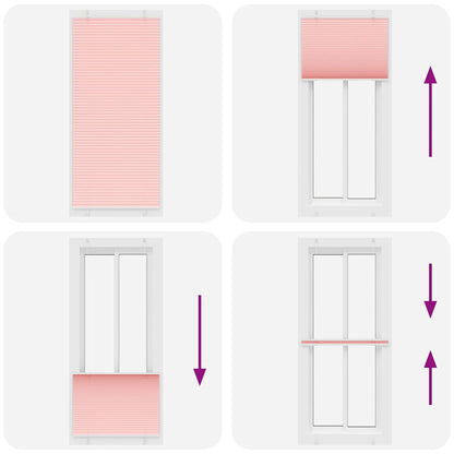 Tenda Plissettata Rosa 85x200 cm Larghezza Tessuto 84,4 cm | homemem39