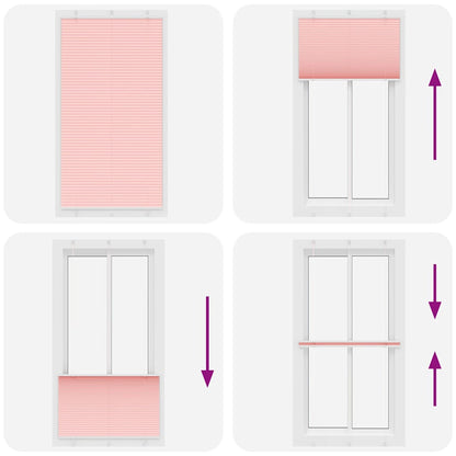 Tenda Plissettata Rosa 105x200 cm Larghezza Tessuto 104,4 cm | homemem39