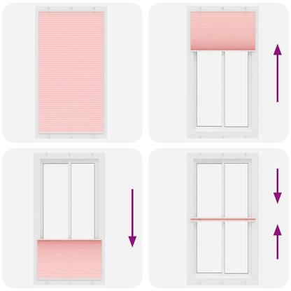 Tenda Plissettata Rosa 110x200 cm Larghezza Tessuto 109,4 cm | homemem39