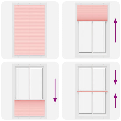 Tenda Plissettata Rosa 120x200 cm Larghezza Tessuto 119,4 cm | homemem39