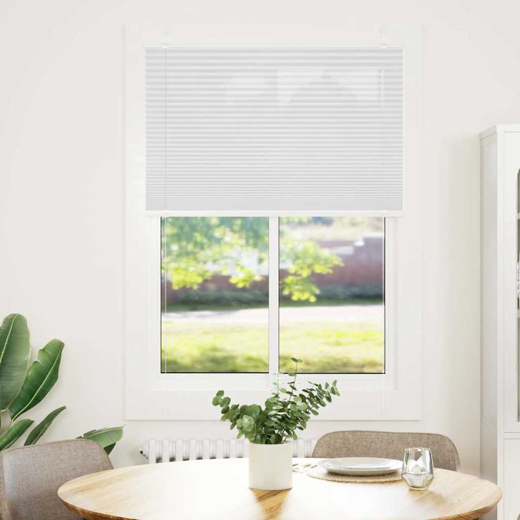 Tenda Plissettata Bianca 100x150 cm Larghezza Tessuto 99,4 cm | homemem39