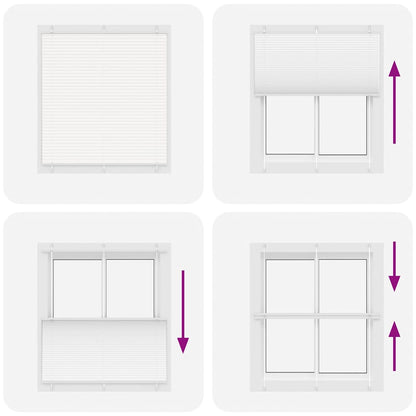 Tenda Plissettata Bianca 115x150 cm Larghezza Tessuto 114,4 cm | homemem39